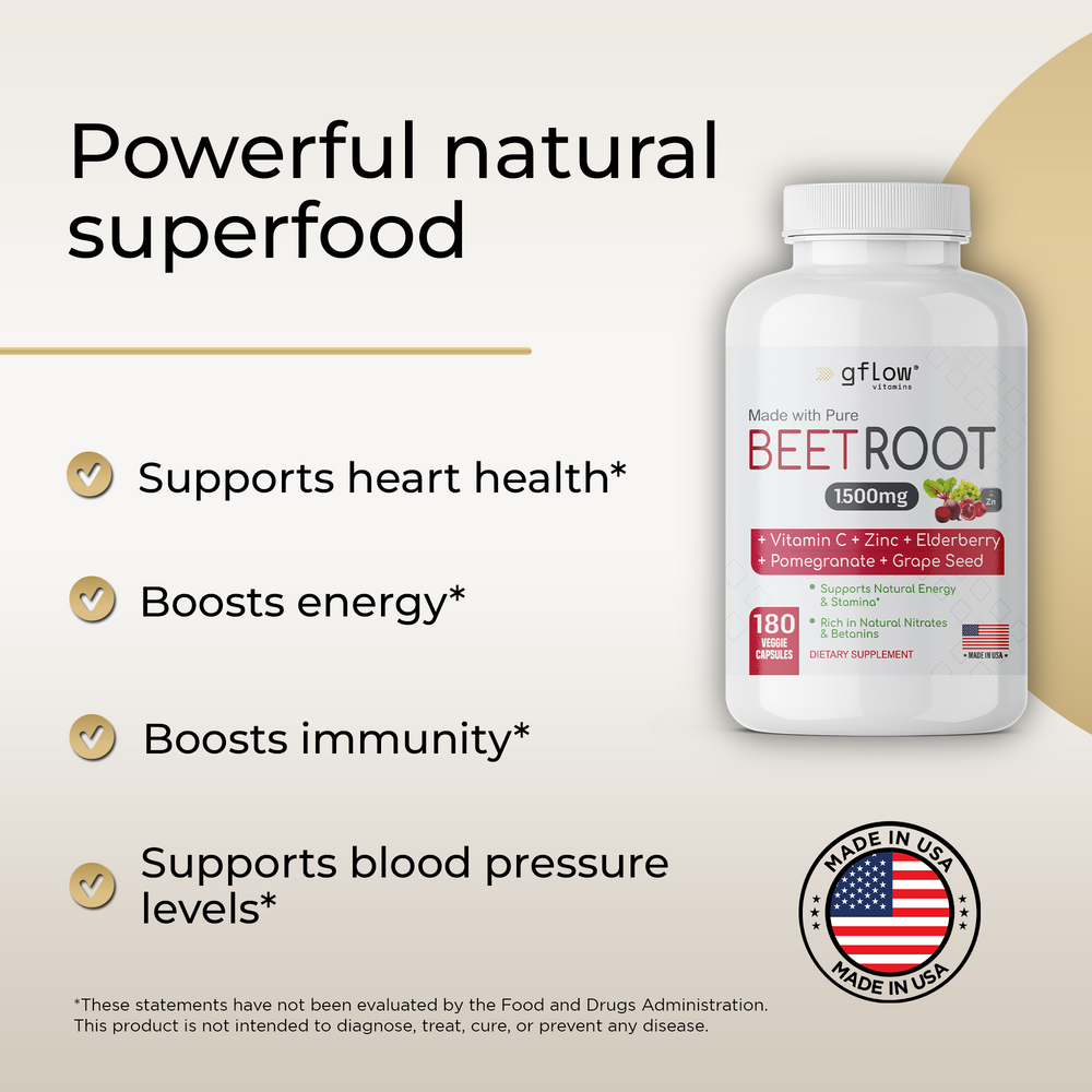 Beet Root Capsules 1500 mg